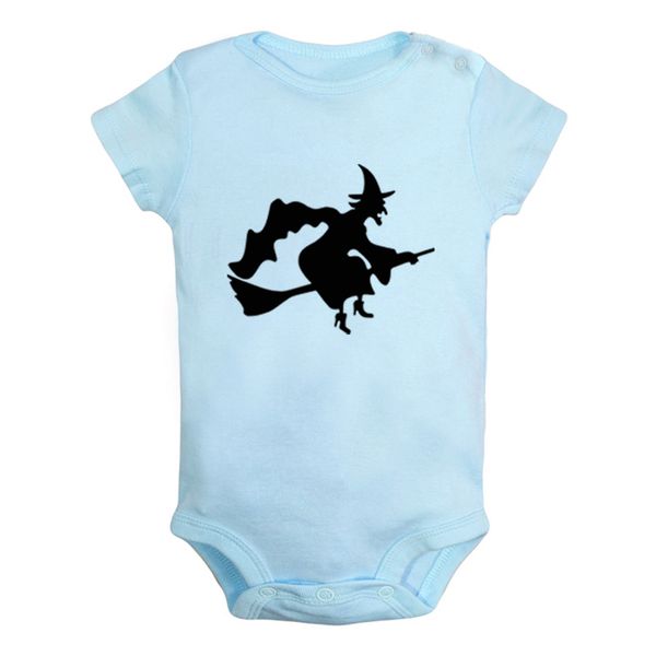 

Black Bat Witch Happy Halloween Witch Black Cat Newborn Baby Girl Boys Clothes Short Sleeve Romper Jumpsuit Outfits 100% Cotton