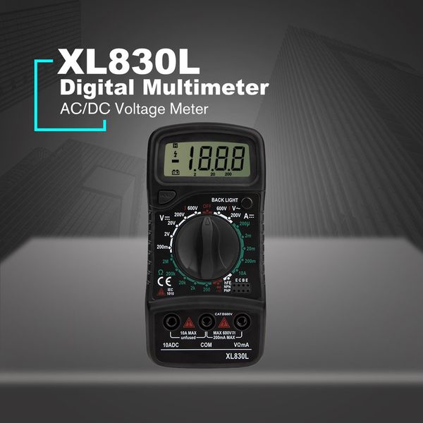 

xl830 mini digital multimeter 1999 counts ac/dc voltage current resistance frequency tester true rms ncv tester meter