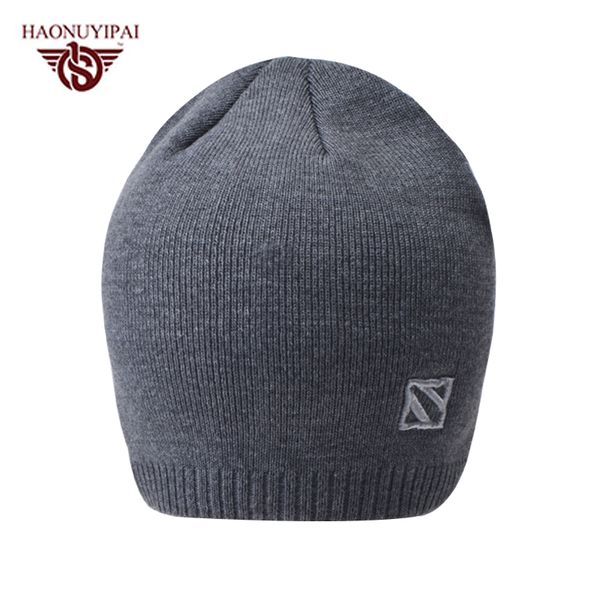 

custom beanies for mens boys hat winter solid color embroidery caps casual striped hats black navy blue cx018