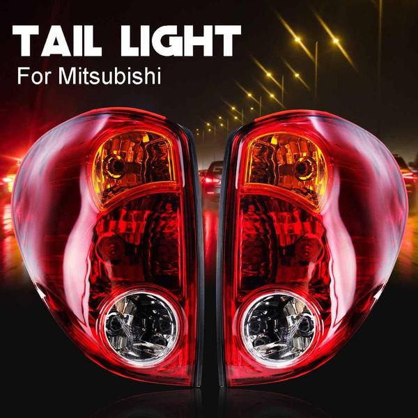

left/right car tail light rear bumper brake lamp w/ wire for mitsubishi triton red abs plastic 26x11x9cm high impact resistance