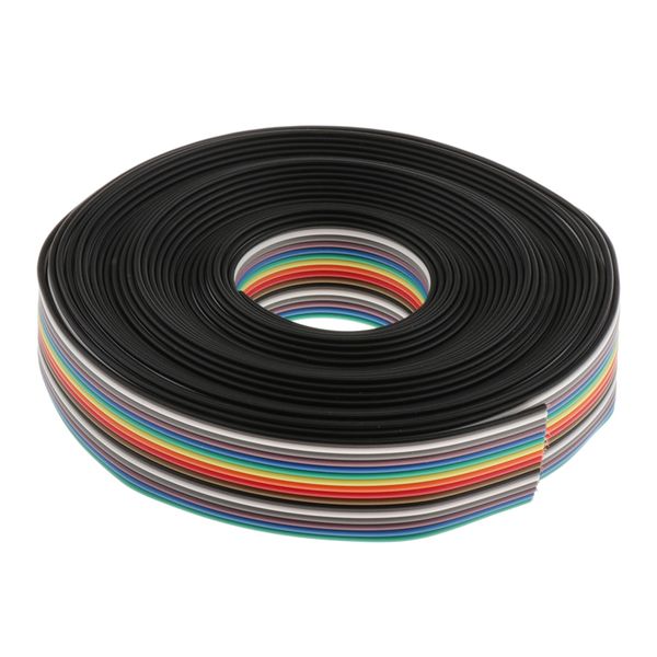 

multifunction 16 pins flat rainbow ribbon cable 16.4ft 2cm wiring wire