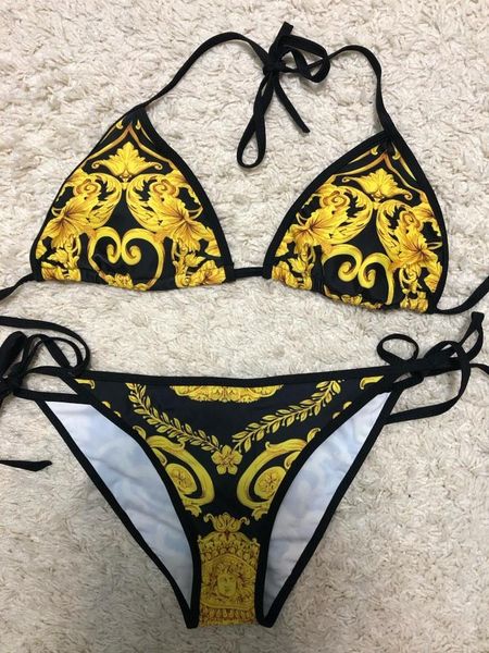 

gold design bikini swimwear for women bathing suit beachwear summer two piece lady swimsuit, Blue;gray