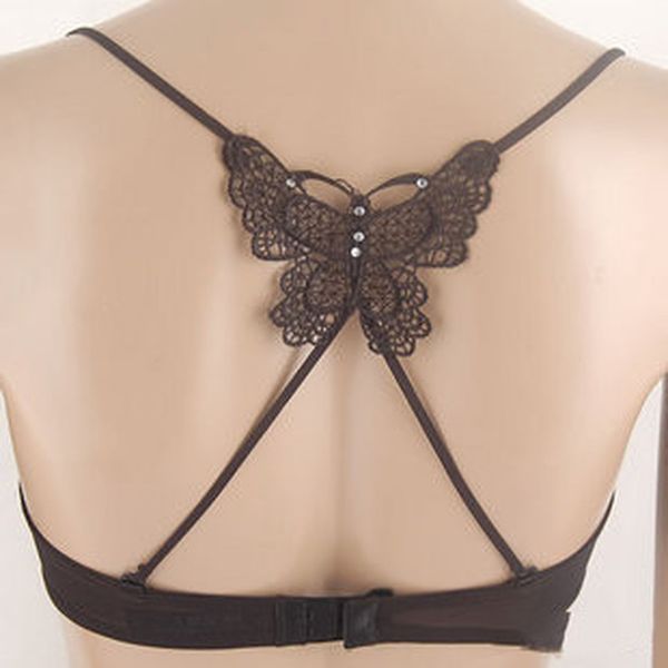 

black white lace bra straps girl butterfly flower camisoles cross back accessory lady girl shoulder for women intimate goods