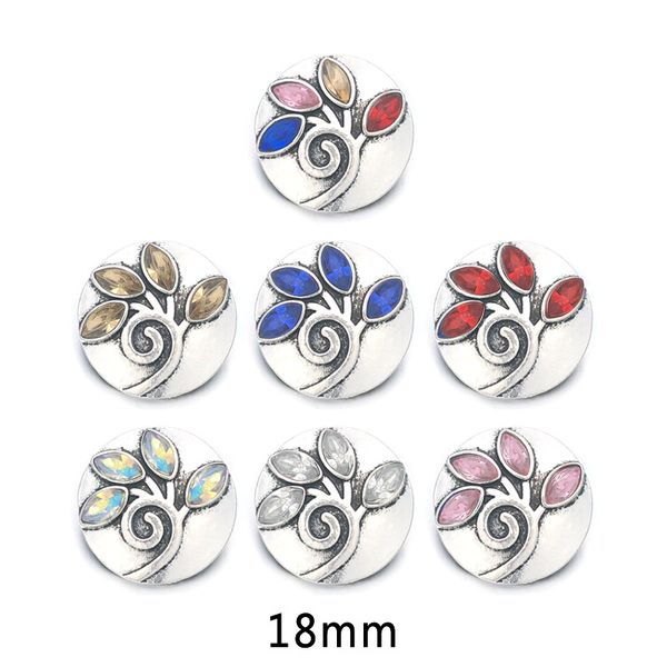 

fashion w304 crystal 3d 18mm 20mm metal snap button for bracelet necklace interchangeable jewelry women accessorie findings