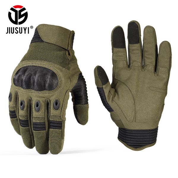 

touch screen tactical glove army paintball military shooting airsoft combat anti-skid protection hard knuckle full finger gloves t191108, Blue;gray