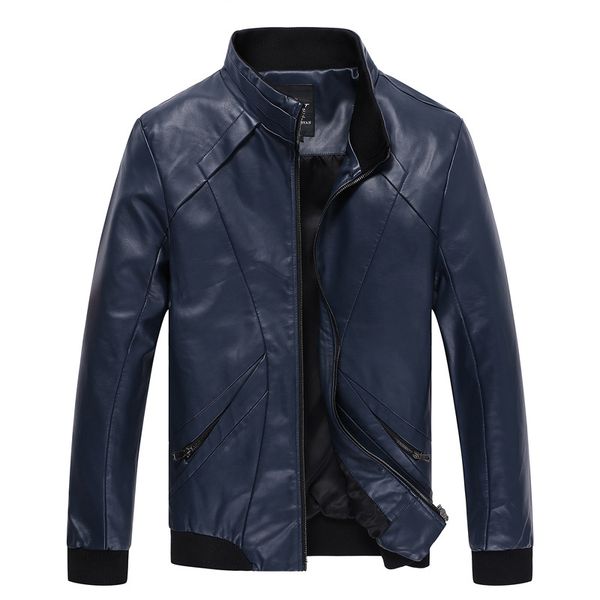 

многолетние-мужская мода повседневная кожаное пальто m-5xl aliexpress lazada горячий продавать, Black