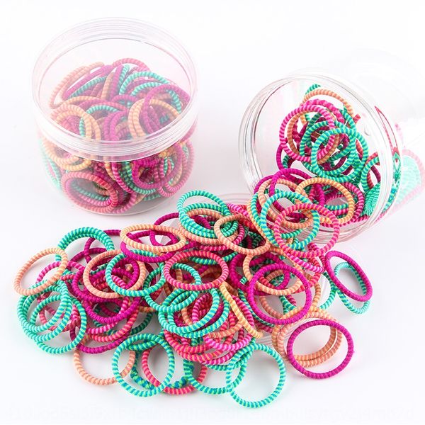 

children's does rubber band rope not hurt hair girl hair rope traceless colorful rubber band, Slivery;white