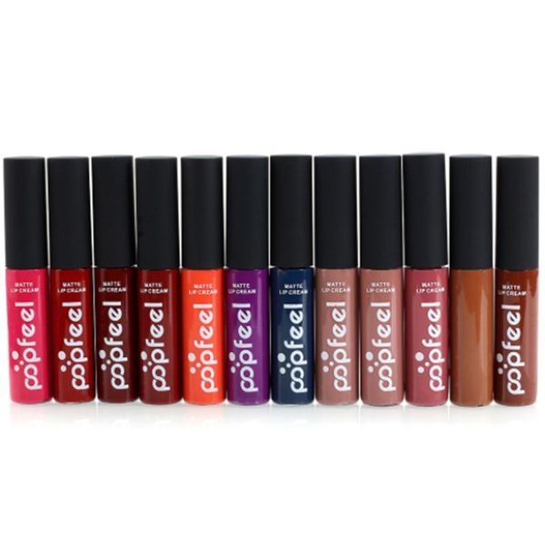 

popfeel liquid lipstick lasting moisturizing non-stick 12-lipstick set lip makeup