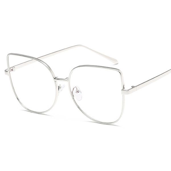 Großhandel-ALOZ MICC Hohe Qualität Übergroße Frauen Metall Cat Eye Brille Rahmen Marke Desigashion Männer Klare Linse Brillen UV400 A150