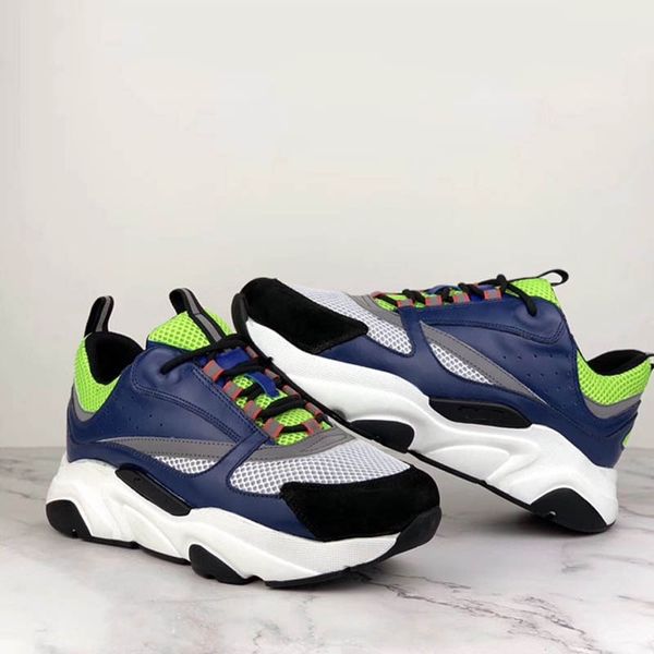 

men's technical knit calfskin trainers brand designer sneakers 2019 new luxury fashion b22 luxury mixed colors casual shoes