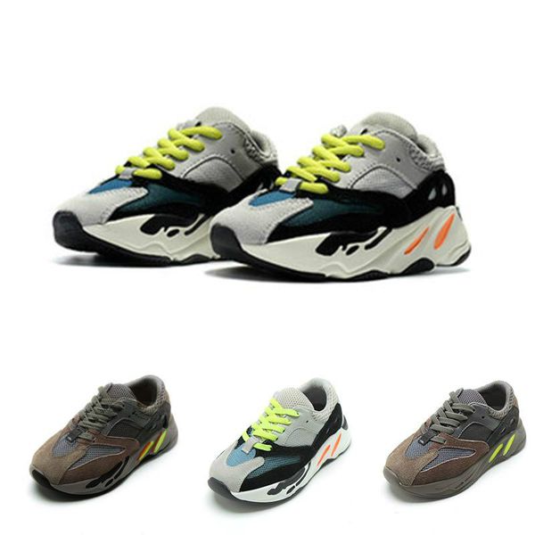 

infant running shoes kids designer sport shoes girls boys big toddler youth fashion multiple colors trainers kanye west children sneakers, Black