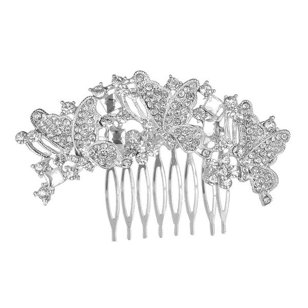 

свадьба 9x5cm заколки из бисера головной убор из листьев цветка невесты с короной из бриллиантовых головных уборов для невесты, исполняющей, Golden;silver