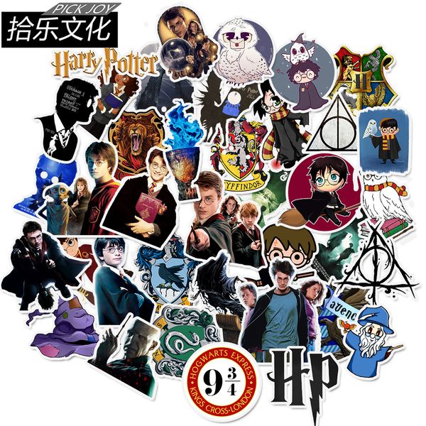 

50 pcs/lot mixed car stickers harry potter cosplay for lapskateboard pad bicycle motorcycle ps4 phone luggage decal pvc stickers