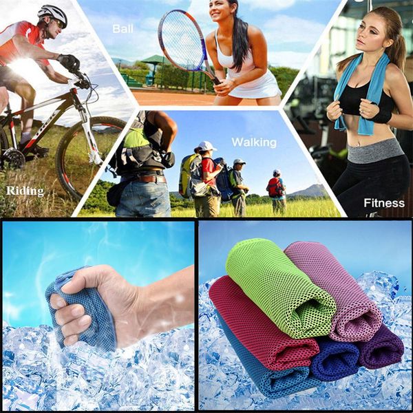 

magic creative exercise sweat summer ice towel 90*30cm sports ice cool cold towel pva hypothermia cooling towel