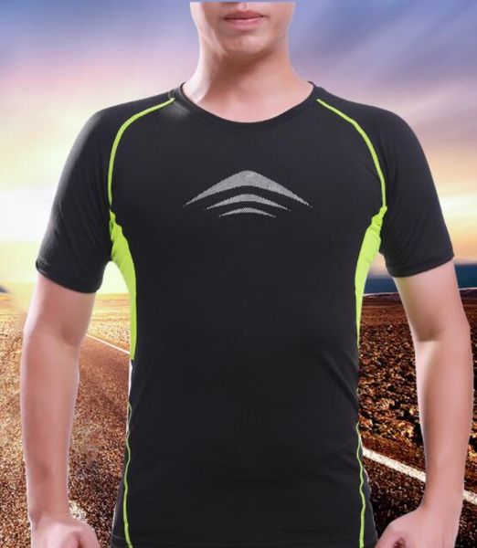 

2019 fitness suit men's autumn winter tights gym morning running pace football sports bottoming shirt yoga fitness suit wear soccer jer, Black