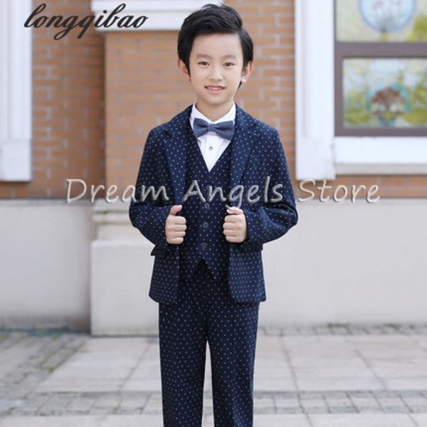 

2020 boys blue white point blazer 5 pcs/set wedding suits for boy formal dress suit prom suits toddler boys, Black
