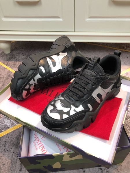 

high-end luxury women's men's jogging casual shoes outdoor sports climbing shoes triple retro platform army green camping shoes bs, Black