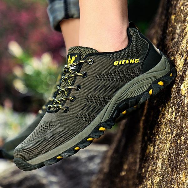 

2020 lightweight mesh sneakers breathable men outdoor sport shoes fashion running hiking shoes casual outdoor knit boots