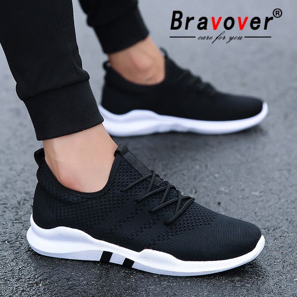 

bravover new men's outdoor running shoes breathable male sneakers non-slip comfortable mesh athletic shoes 3 colors