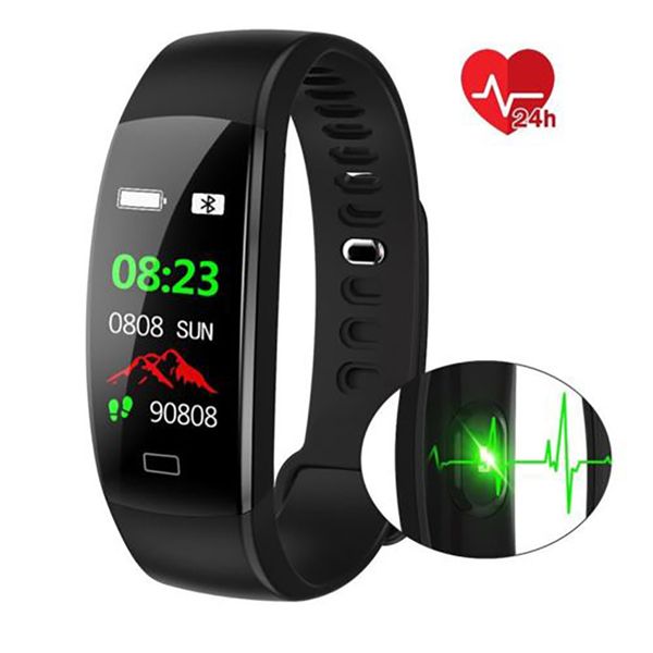 

bluetooth sync smart watch men message reminder smart bracelet with heart rate monitor for android ios man digital watch, Slivery;brown