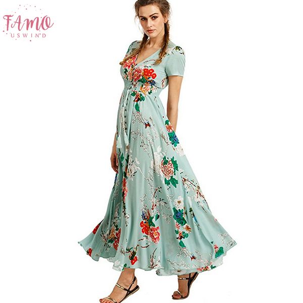 

summer women maxi dress print 2020 maxi dresses vintage ethnic bohemian beach long dress ladies fashion casual women floral dress bld1026, Black;gray