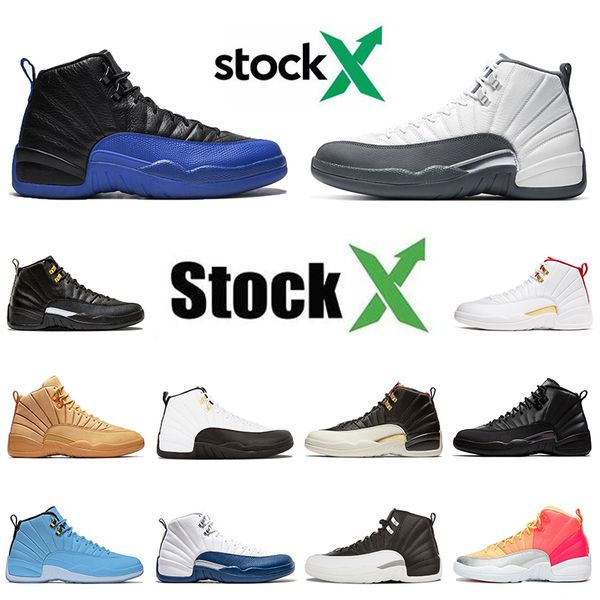 

2020 new arrival men basketball shoes 12 12s trainers jumpman bran game royal black dark grey sport designer sneakers 7-13, White;red