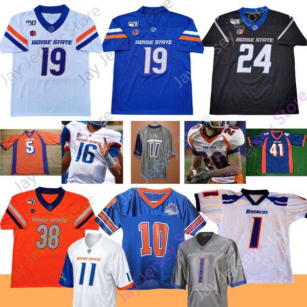 

boise state football jersey ncaa college jay ajayi hank bachmeier george holani robert mahone curtis weaver leighton vander esch hightower, Black;red