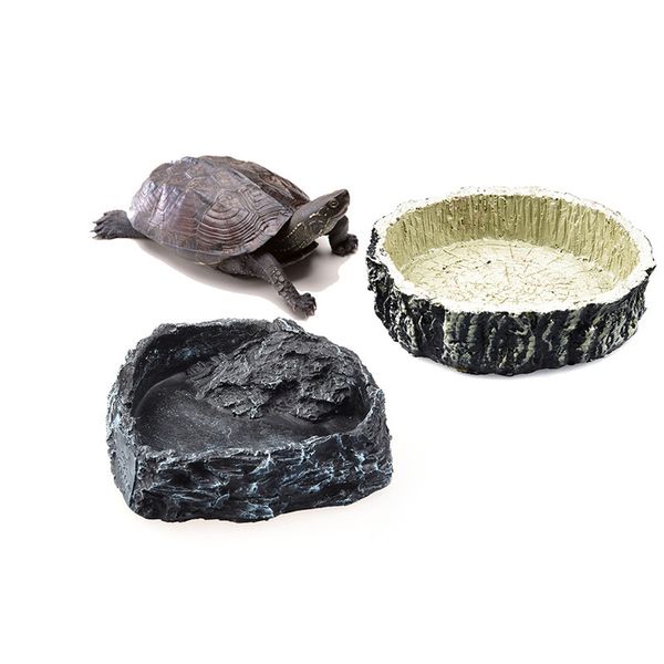 

resin made reptile natural bowl water dish food reptile bowl 1pcs