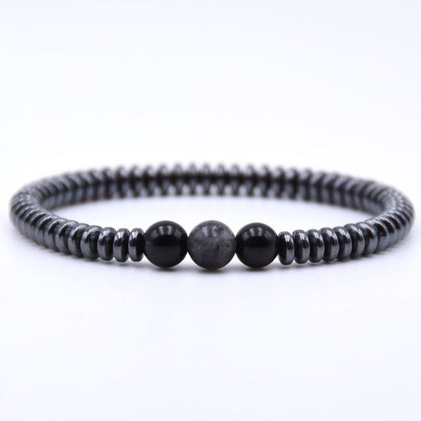 

energy seven chakras natural beads yoga bracelet, Black