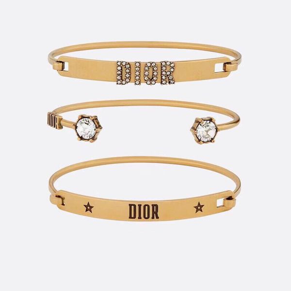 

Dropshipping 2019 designer Jewelry 3pcs Set Bracelet diamond Gold Men Jewelry Christian D Brand Charm Bracelets For Women Men