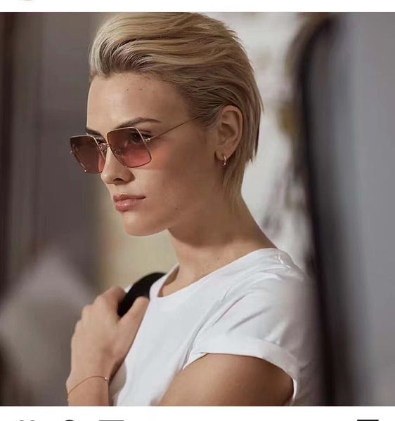 

new arrival metal sunglasses 54mm big square frame glasses fashion style gradient colors uv protection sun glasses for women&men hip, White;black