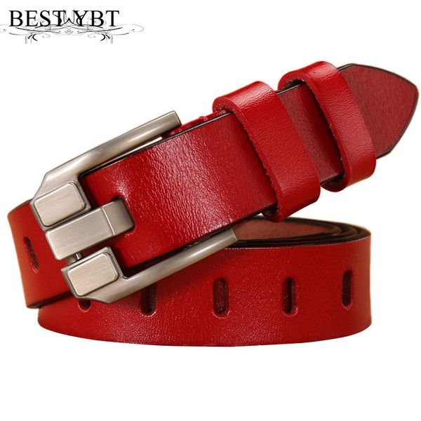 

ybt women belt selling retro solid color imitation leather alloy pin buckle belt casual women business affairs, Black;brown