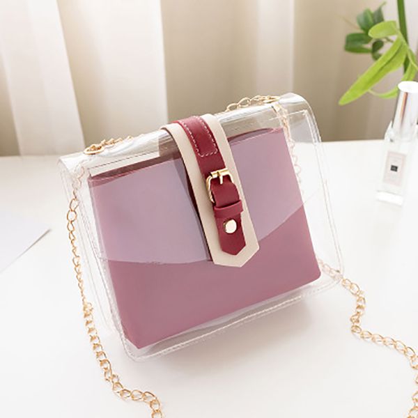 

casual transparent pvc jelly shoulder bags for women 2019 brand travel handbags crossbody mobile phone change purse ladies girl