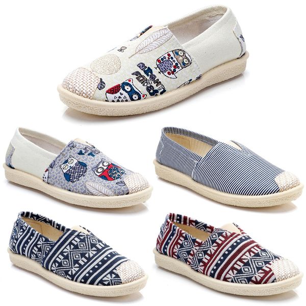 

2020 new non-brand vintage women shoes slip on espadrilles chaussures flats casual canvas shoes classic loafers sneakers 36-40 color#11