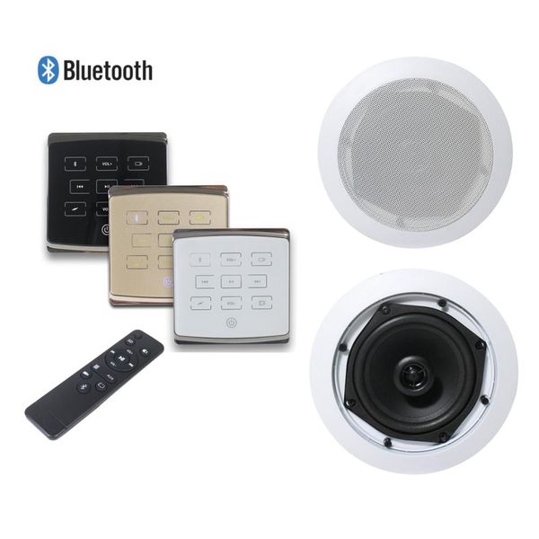 Smart Home Audio Music Mini Wireless Remote Bluetooth Wall With Touch Key And 2 Ceiling Speakers Support Usb Sd Aux Best Car Speakers Guitar Amplifier