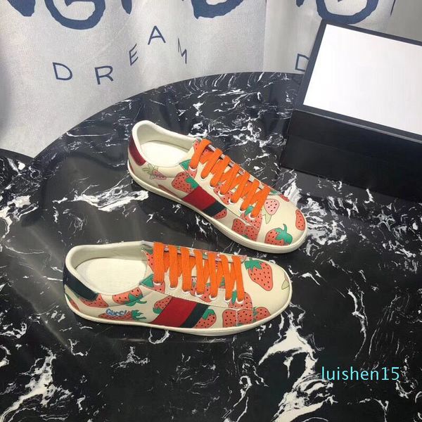 

2020 luxury designer bee shoes men women new luxury designer sneaker lace-up outdoor shoe fashion women casual designer shoes with box l15, Black