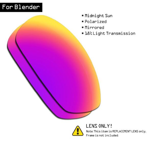 

smartvlt polarized sunglasses replacement lenses for blender - midnight sun