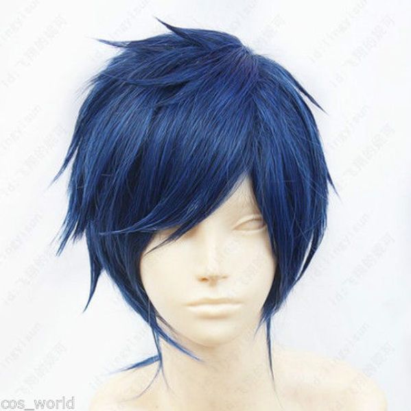 

rei ryugazaki short blue black mix cosplay wig+gift hairnet