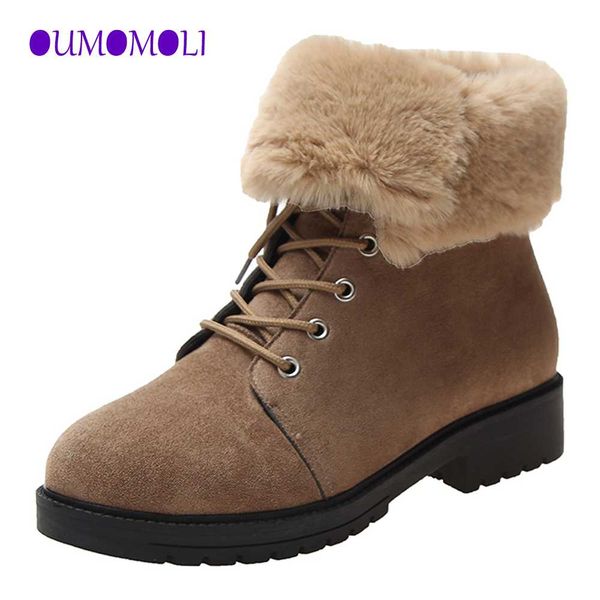 

2019 fashion new women ankle boots cold season keep warm cotton fabric short solid ankle boots fashion faux fur women shoes x723, Black