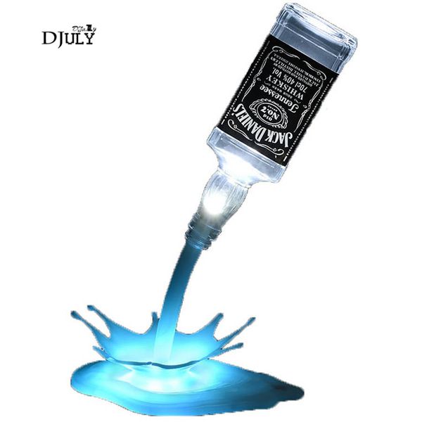 

creative 3d wine pouring led night light seven color dimming bar table light novel holiday gift bedroom bedside usb night lamp