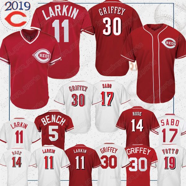 

66 Yasiel Puig 30 Cincinnati Jerseys Reds 11 Barry Larkin 14 Pete Rose men hot 5 Johnny Benc baseball Jerseys