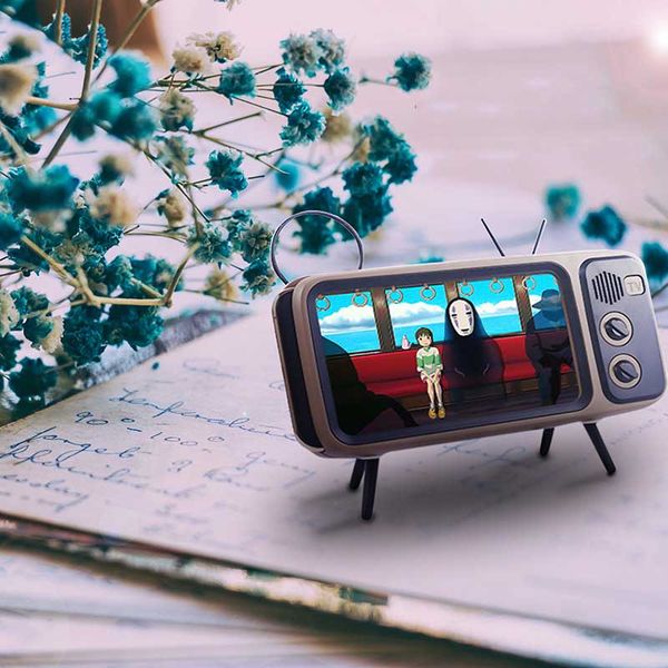 

new retro bluetooth speakertv mobile phone holder card bluetooth wireless audio