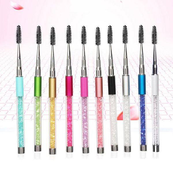 

10шт наращивание ресниц одноразовая бровей кисть для макияжа набор красоты спулерами eye lashes косметические ручки с drill макияжа инструме