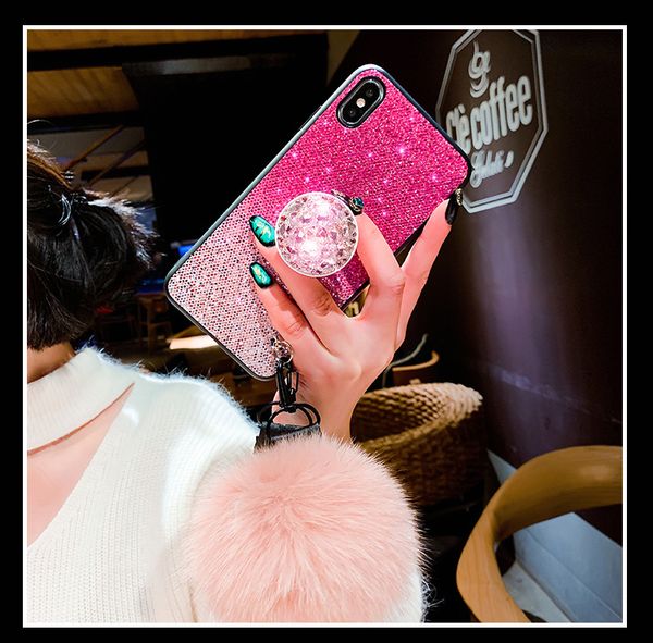 

new arrivals for iphone xr glitter case color gradual change designer phone case shinning power for iphone xs max case