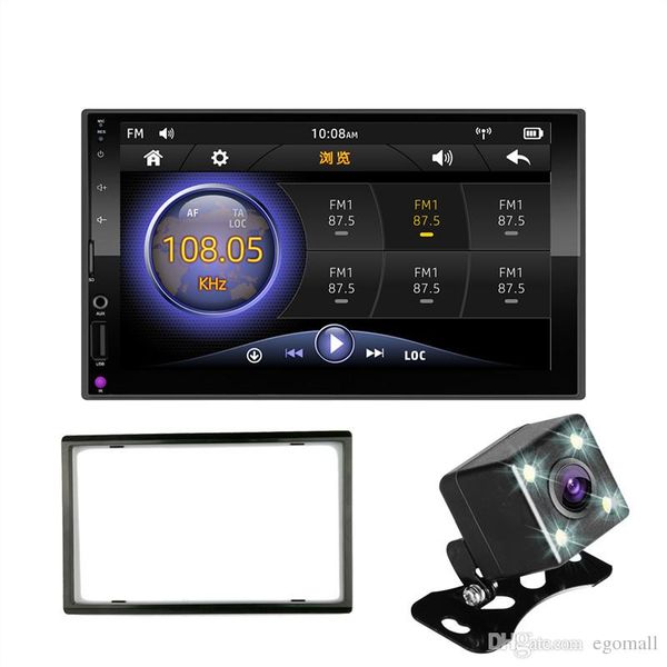 

2 din car radio mirror link (for android phones) capacitive touch screen 7"mp5 bluetooth usb tf fm camera multimedia player 2din