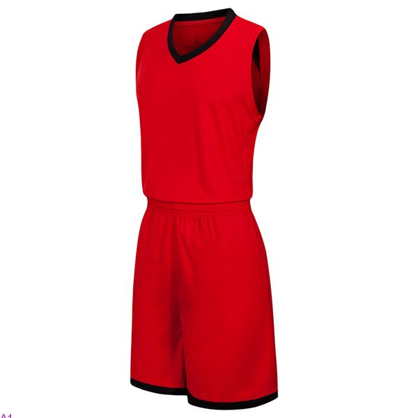 

2019 new blank basketball jerseys printed logo mens size s-xxl price fast shipping good quality red black rb013n, Black;red