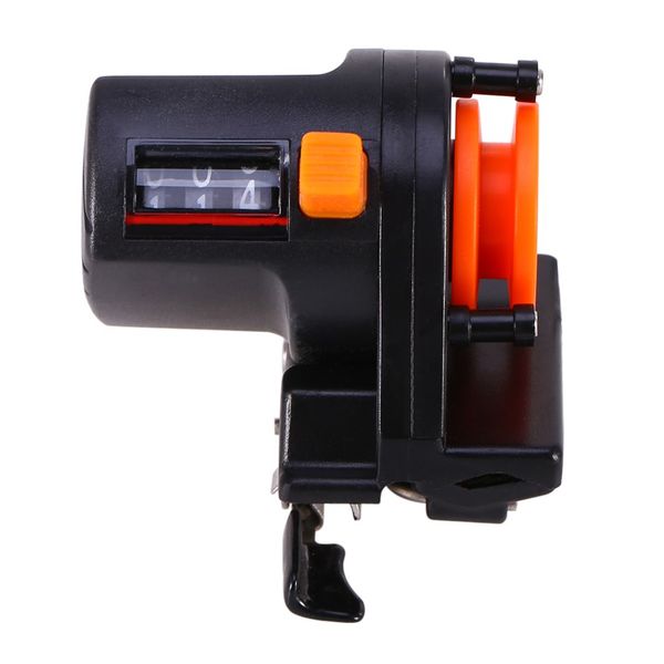 

mechanical/electronic fishing line length counter 999 m range fishing line depth gauge clip on rod tool two-way metering