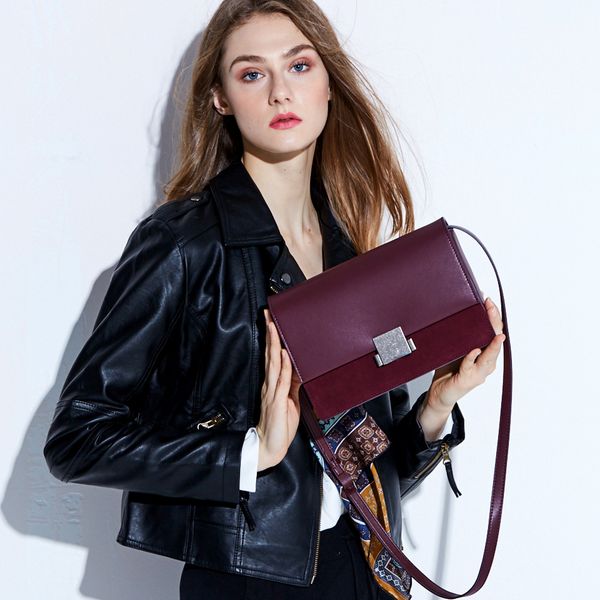 

new women designer luxury shoulder bags wide shoulder strap motorcycle bag shoulder messenger bag small square bag 7049