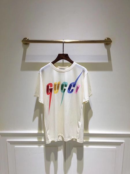 

Бесплатная Доставка 2019 Лето Белое Письмо Печати Блестки Лето женская Футболка Ма