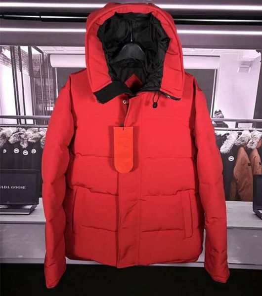 

brand men jacket canadian winter coat clothes real thick coat collar hood down jacket 1:1luxury menswear, Black